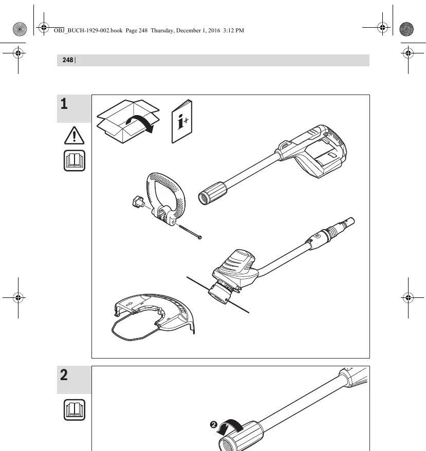 Assembly of the trimmer components