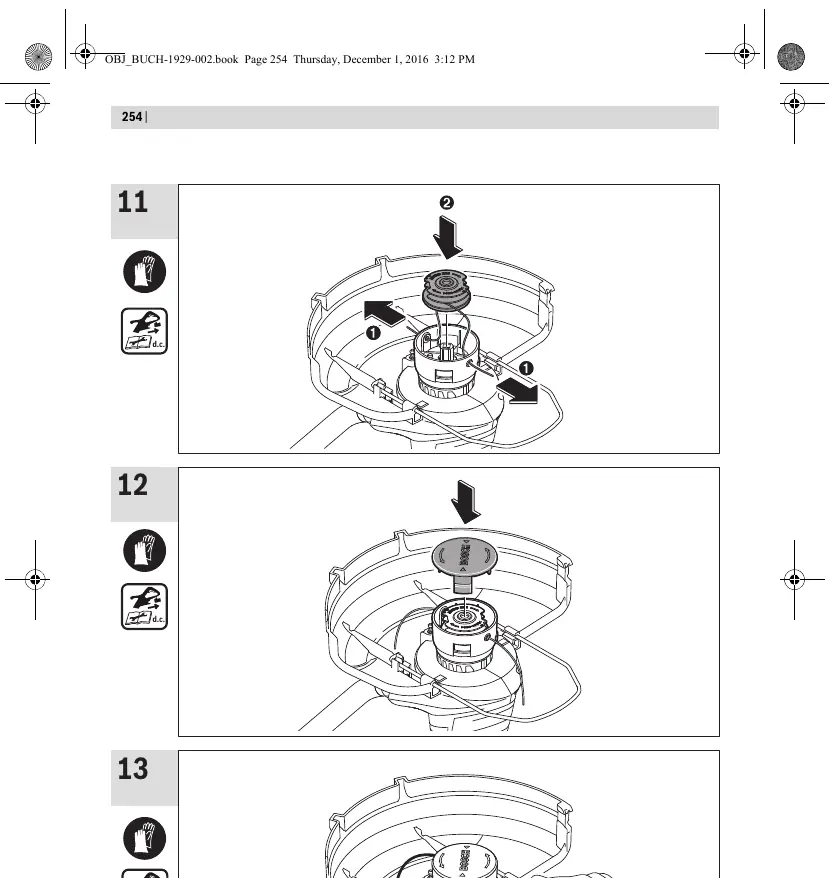 Replacing the line spool