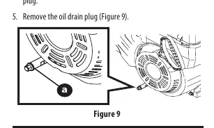 Oil drain plug location