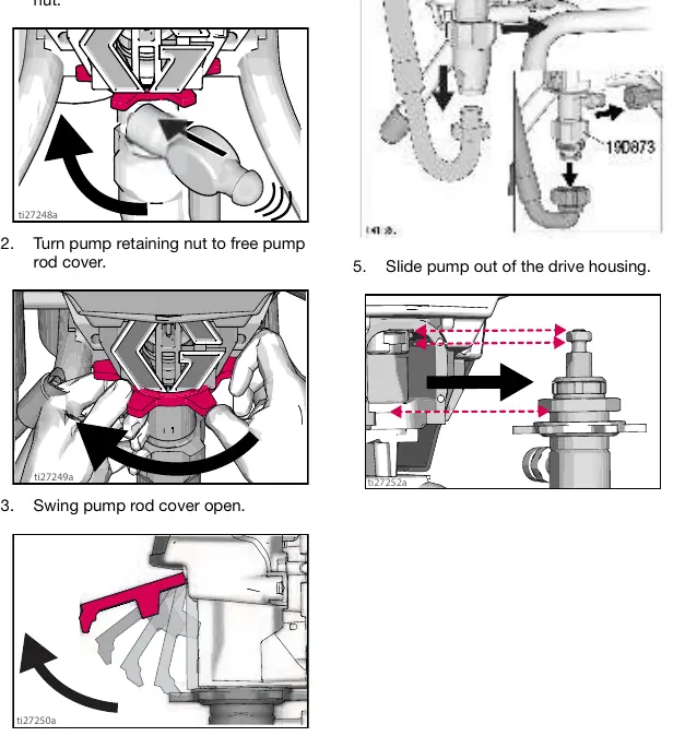 Pump removal steps