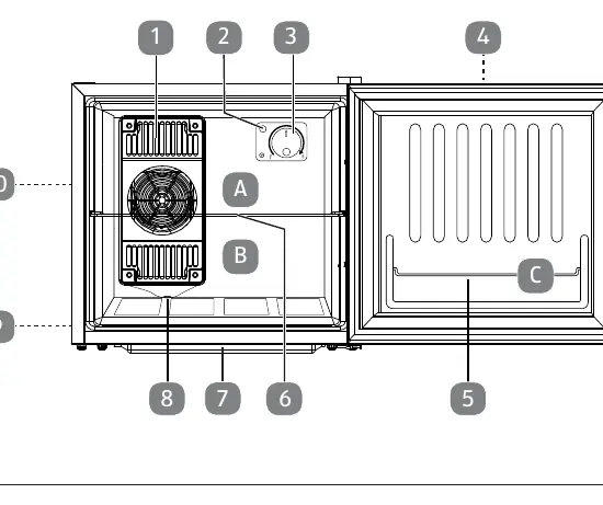 Overview of the refrigerator components