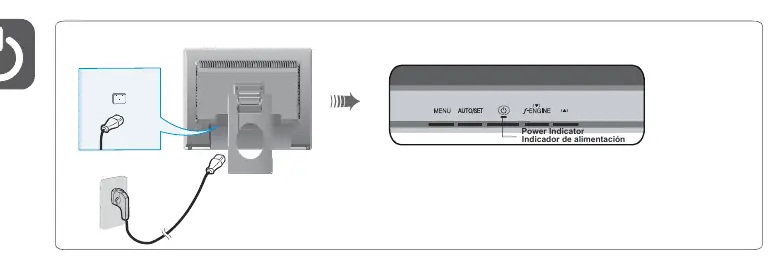 Power connection and indicator location