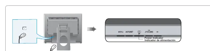 Power connection and indicator