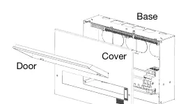 Components of a non-combustible consumer unit enclosure