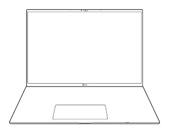 Front view of the LG gram laptop