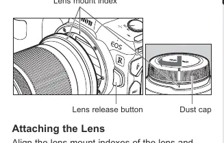 Attaching the lens