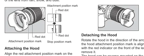 Hood attachment procedure.