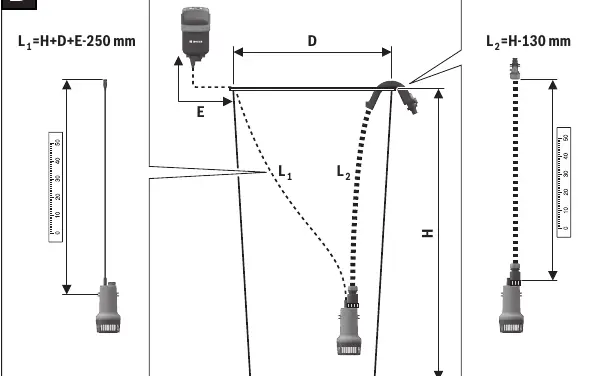 Determining cable and hose length