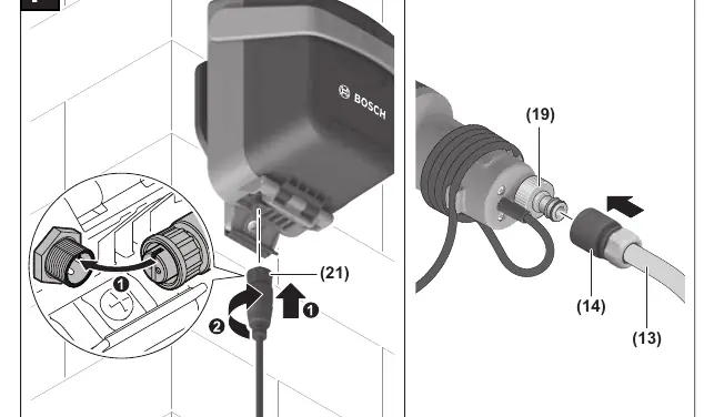 Connecting hose and cable
