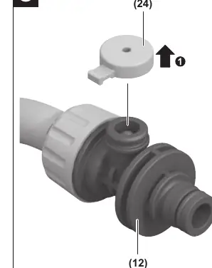 Cleaning the anti-siphon connector