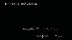 Focusing distance display