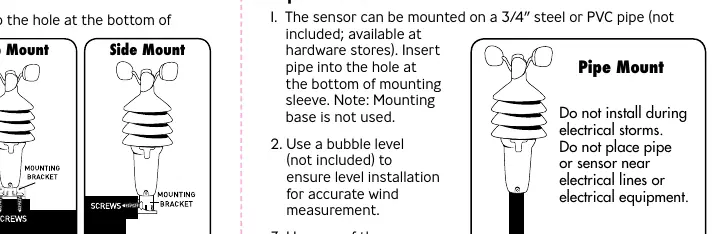 Top or side mounting configuration.