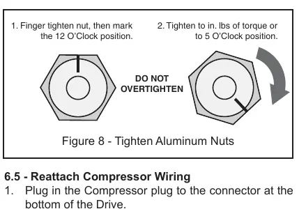 Figure 8 - Tighten Aluminum Nuts