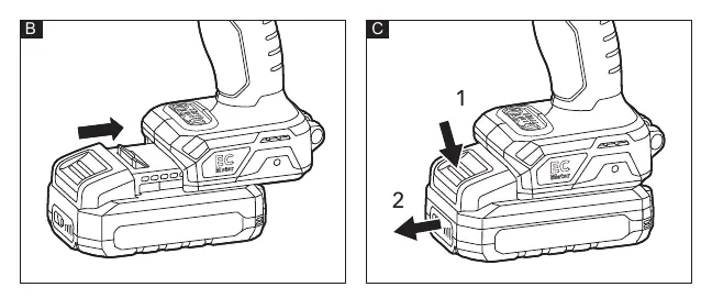 Battery insertion and removal