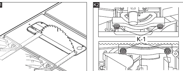 Blade parallelism adjustment.