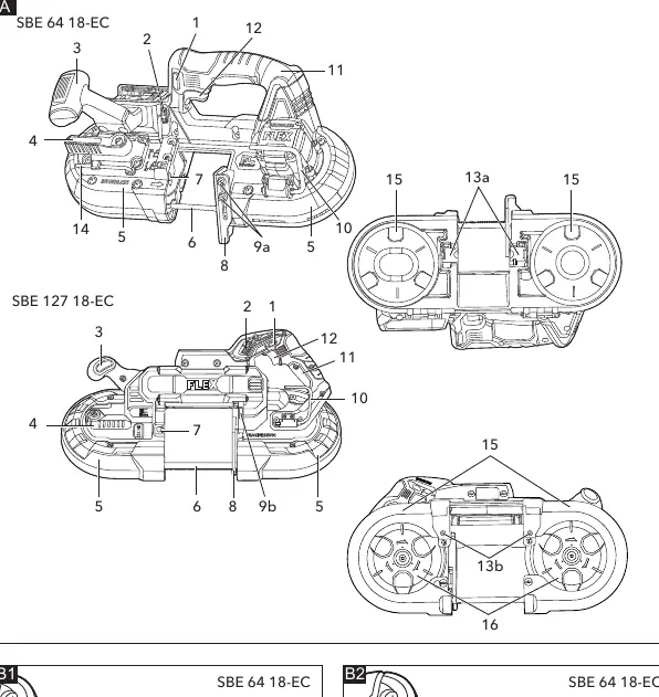 Overview of SBE 64 18-EC and SBE 127 18-EC components