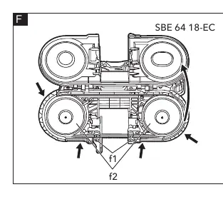 Blade installation (Figure F)