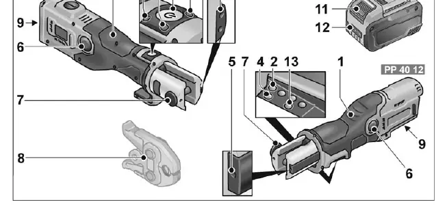 Overview of the PP 40 12 and PP 110 18-EC components.