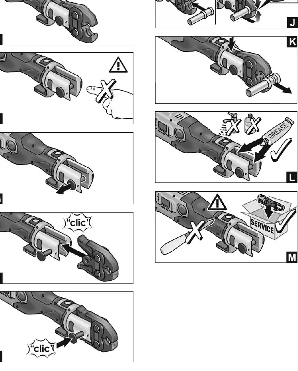 Pressing process steps (Fig. E-K)
