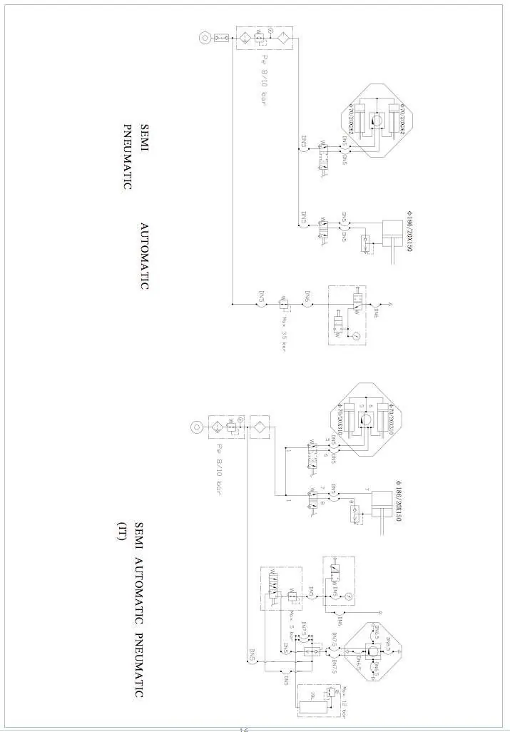 Review the pneumatic system layout.