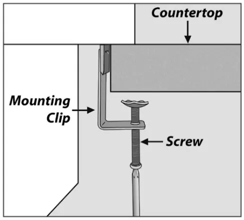 Mounting clip and screw assembly