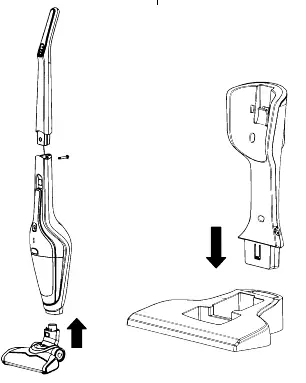 Upright vacuum assembly