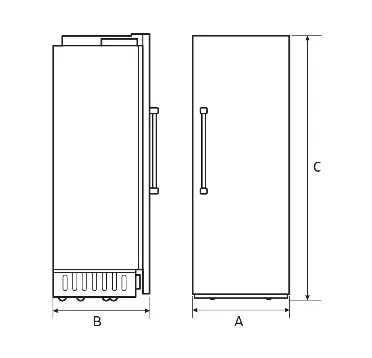 Product dimensions diagram