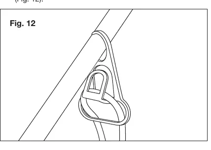 Securing the extension cord (Fig. 12)