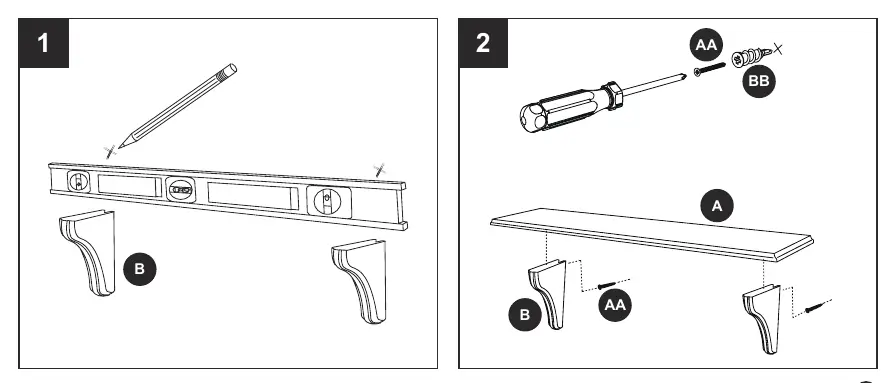 Installation steps 1 and 2