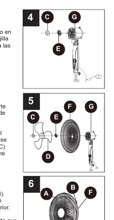 Assembly steps 4, 5, and 6