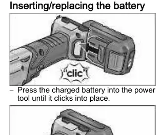 Inserting and removing the battery.