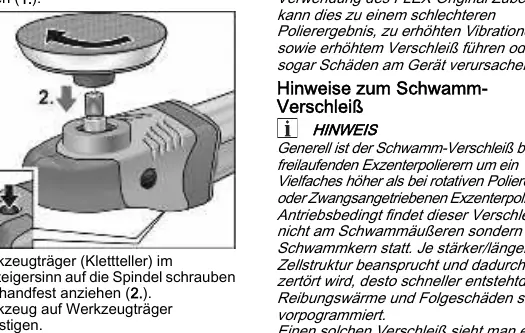 Attaching the tool holder