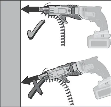 Correct vs incorrect screw magazine usage