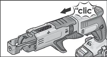 Mounting the screw magazine