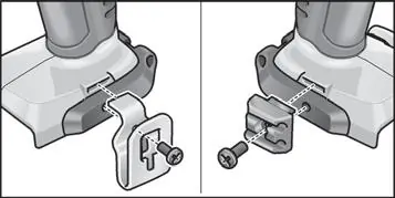 Belt clip and bit holder installation