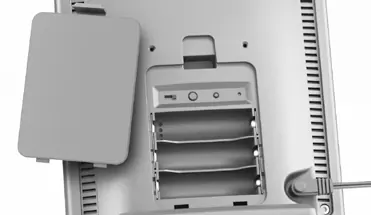 Close-up of the A-B-C switch and battery installation.