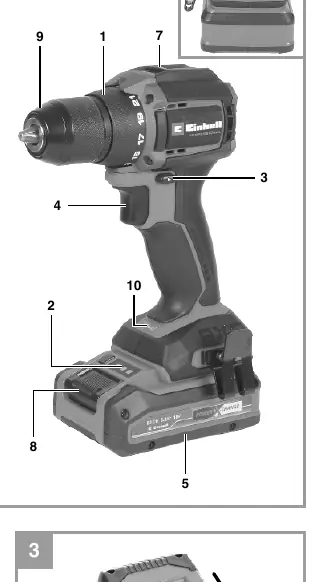 Einhell TP-CD 18/70-C Li BL components
