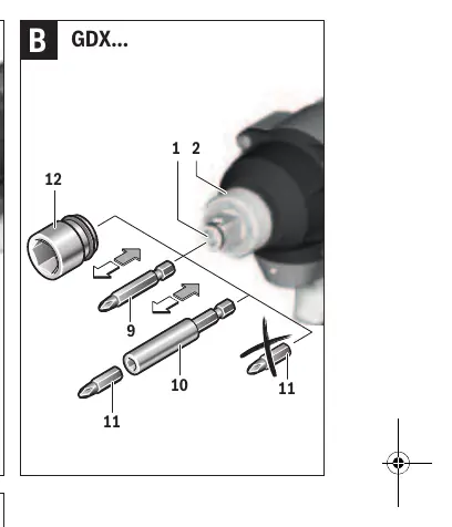 Tool insertion for GDX 180-LI