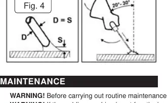 Welding angle (Fig 4)