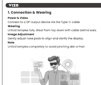 Connection and wearing instructions