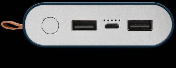 Powerbank port layout and LED indicators
