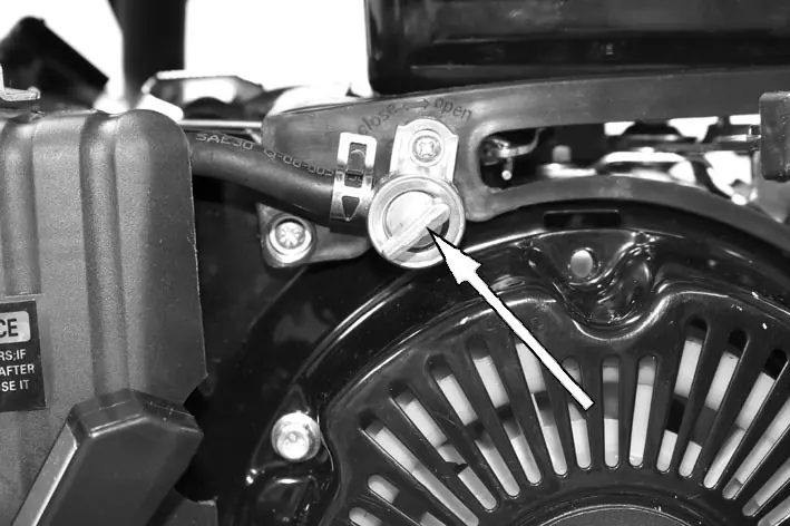 Choke lever position