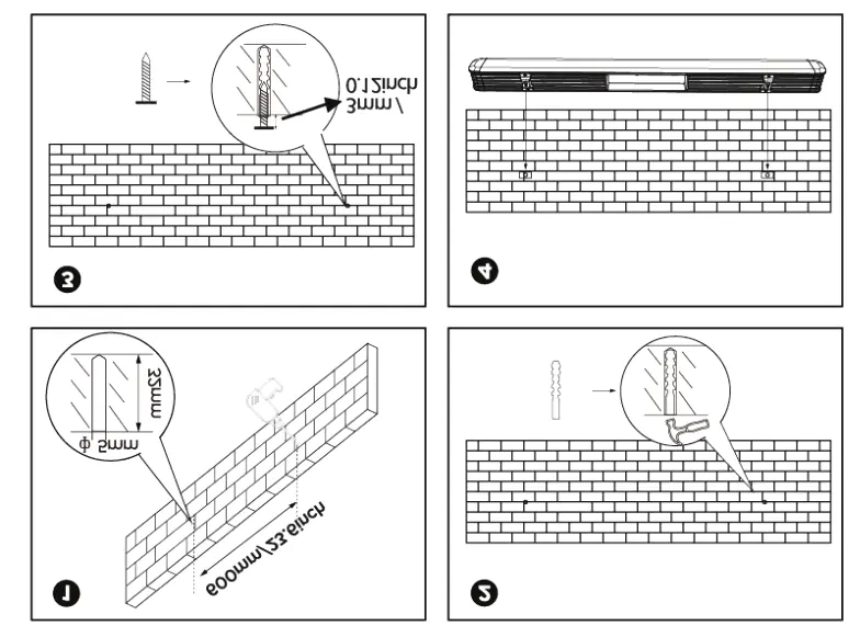 Wall mounting installation steps