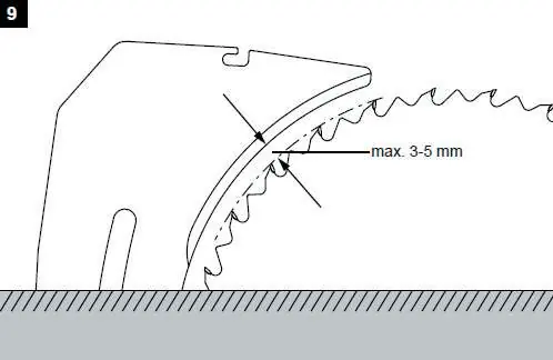 Riving knife adjustment