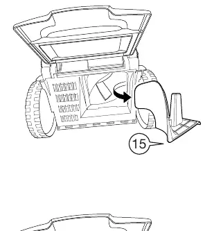 Installing the mulching attachment