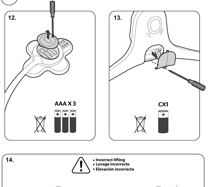 Battery installation steps