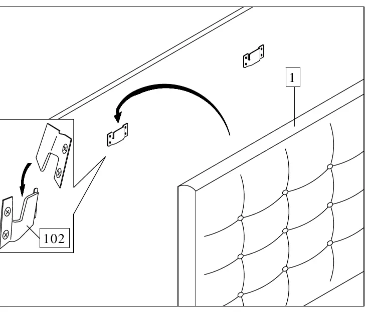 Step 3: Mounting the headboard