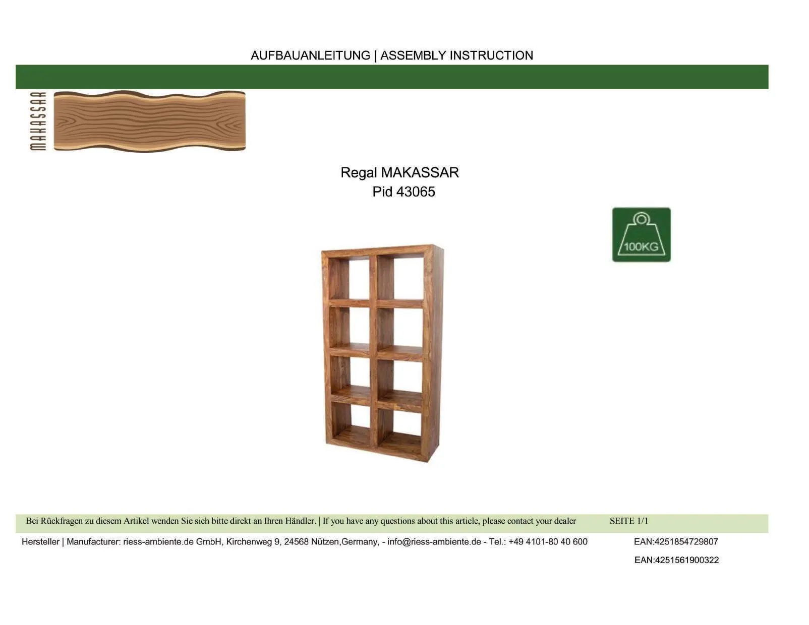Invicta Interior MAKASSAR Shelf