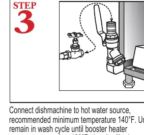 Connecting to hot water source.