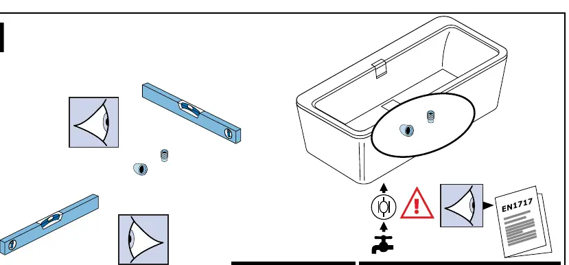 Leveling the bathtub.